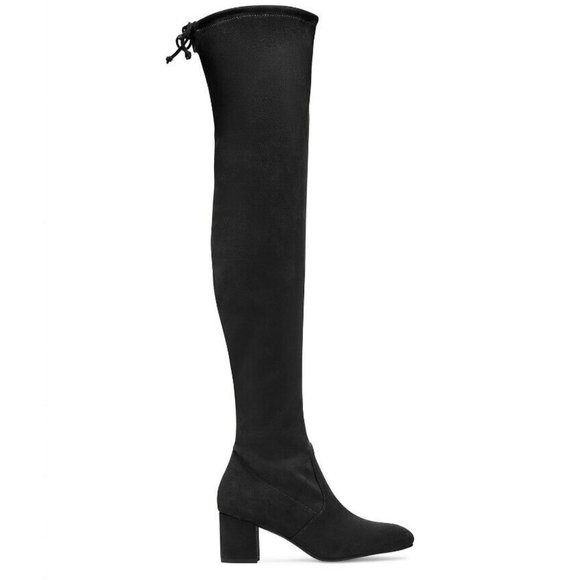 $950 STUART WEITZMAN GENNA 60 CITY SUEDE OVER THE KNEE BOOT BLACK 7 (PA36) - Picture 1 of 8